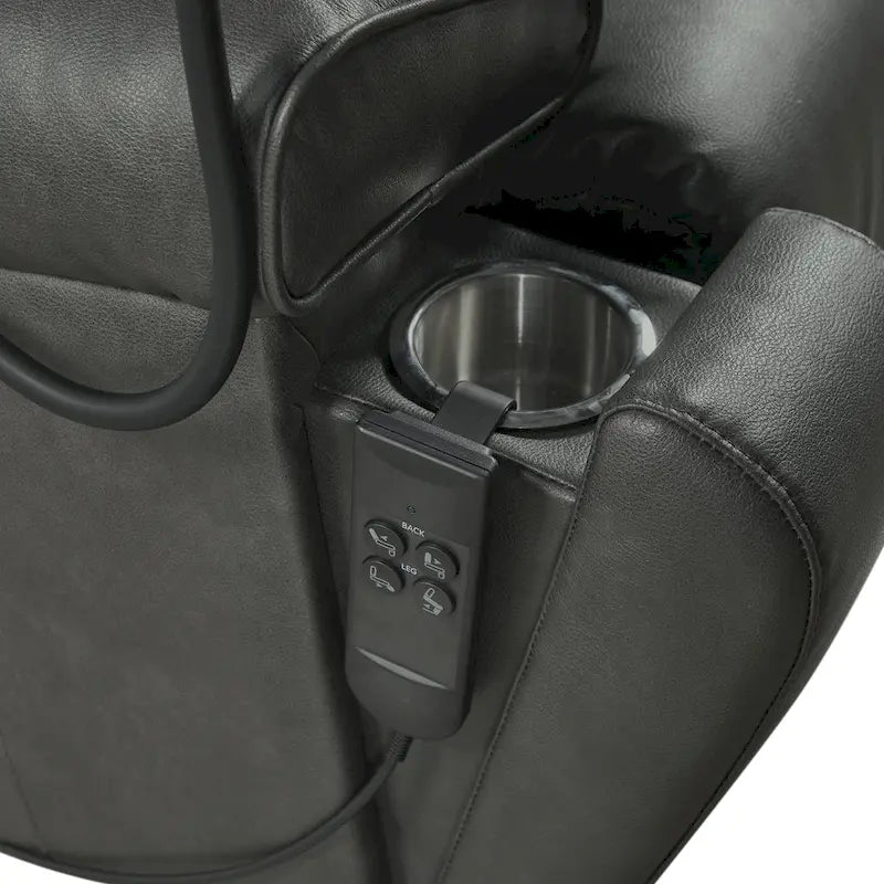 Christopher Knight Home - Fauteuil inclinable électrique avec deux moteurs, fonction massage et chauffage, porte-gobelets et support de téléphone réglable