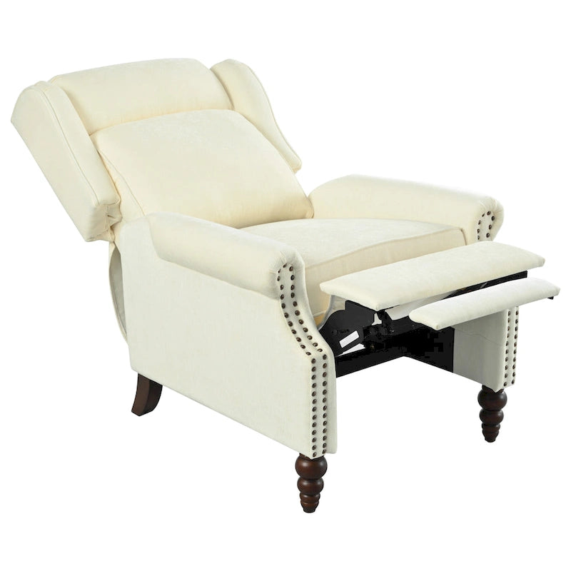 Fauteuil inclinable rembourré Barnn avec dossier à oreilles par Christopher Knight Home