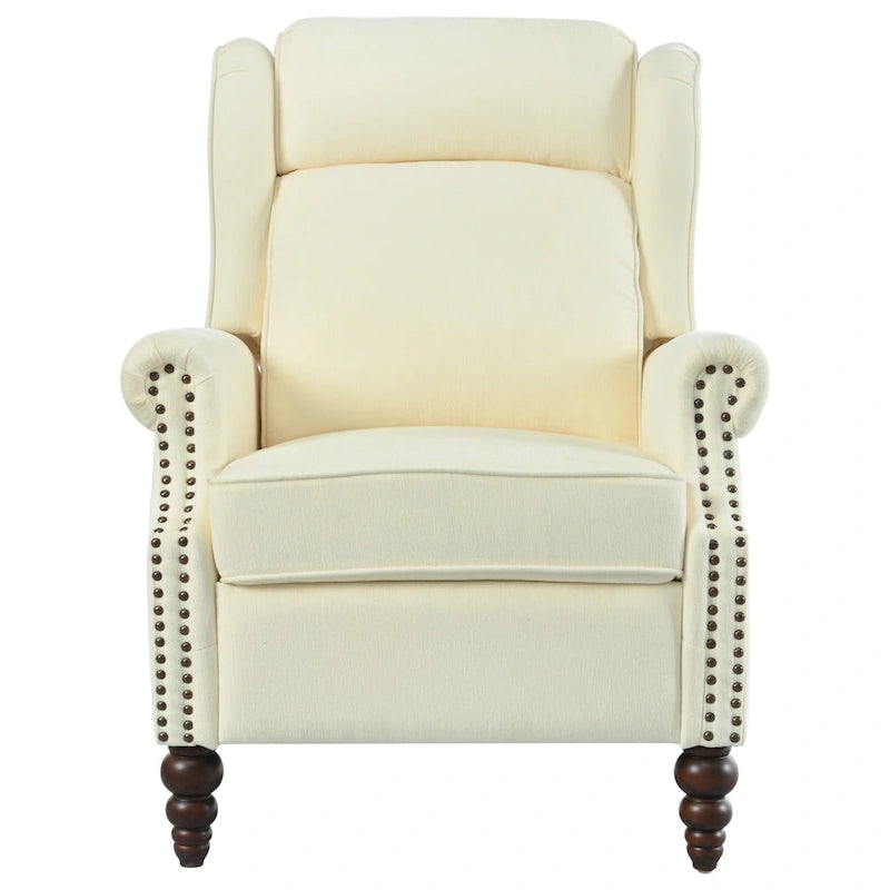 Fauteuil inclinable rembourré Barnn avec dossier à oreilles par Christopher Knight Home