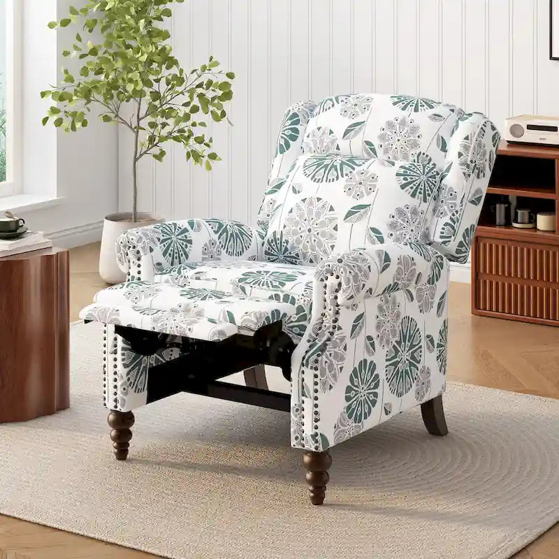 Fauteuil inclinable rembourré Barnn avec dossier à oreilles par Christopher Knight Home