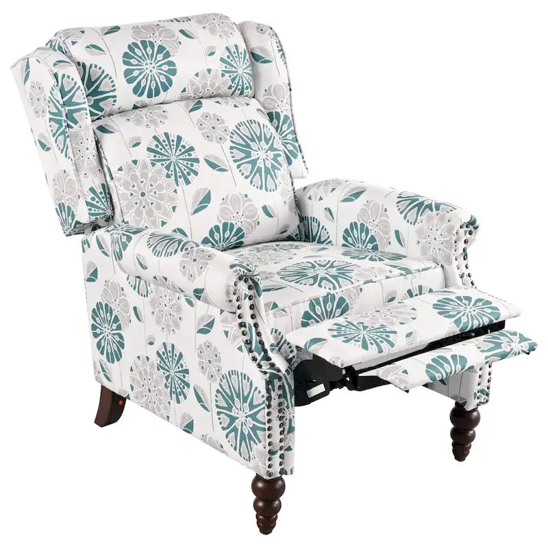 Fauteuil inclinable rembourré Barnn avec dossier à oreilles par Christopher Knight Home
