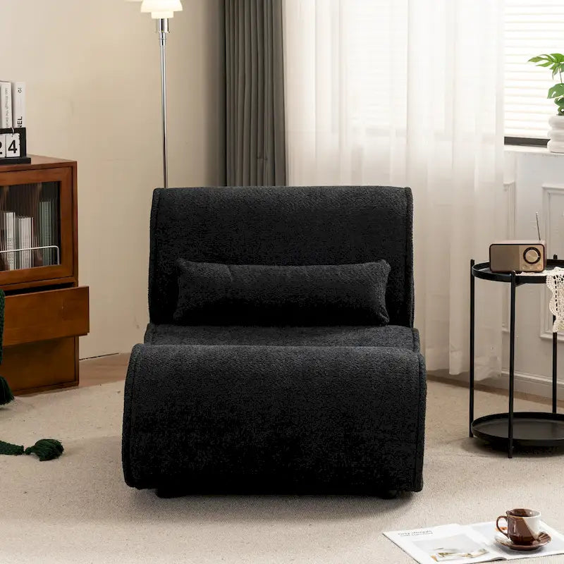 GDFStudio - Fauteuil inclinable intemporel en tissu Amelia avec design ergonomique et oreillers assortis