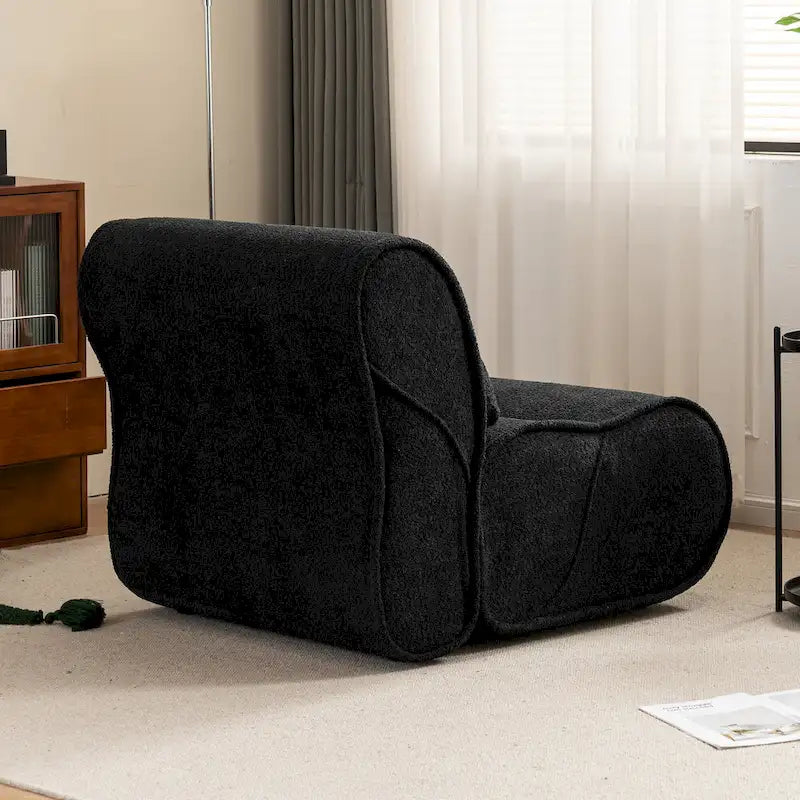 GDFStudio - Fauteuil inclinable intemporel en tissu Amelia avec design ergonomique et oreillers assortis