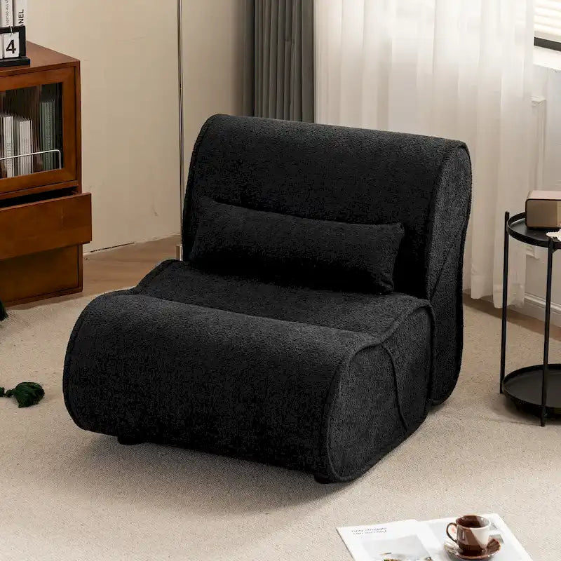 GDFStudio - Fauteuil inclinable intemporel en tissu Amelia avec design ergonomique et oreillers assortis