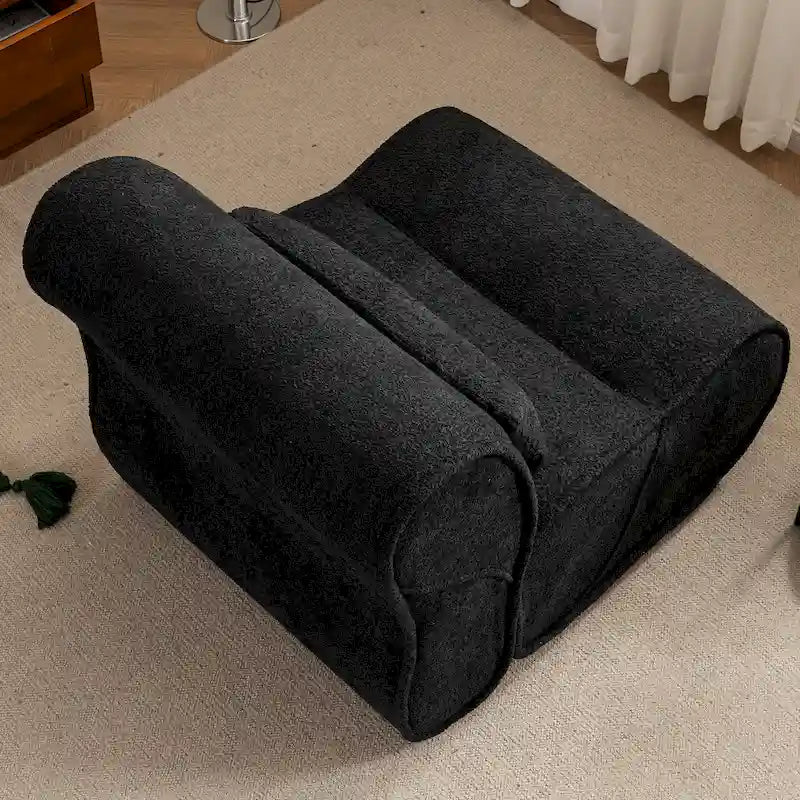 GDFStudio - Fauteuil inclinable intemporel en tissu Amelia avec design ergonomique et oreillers assortis