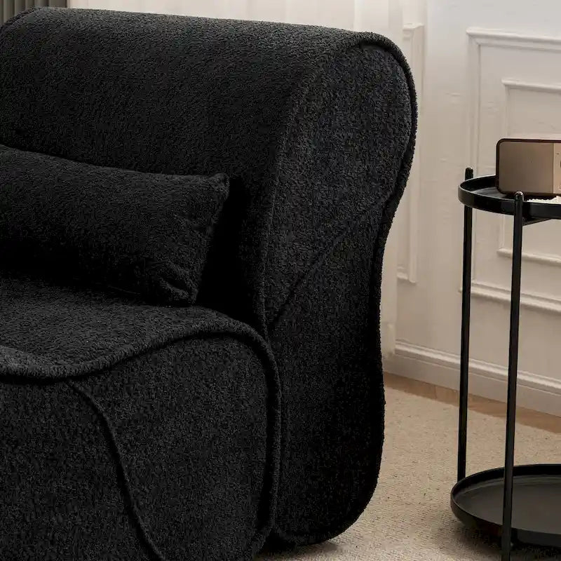 GDFStudio - Fauteuil inclinable intemporel en tissu Amelia avec design ergonomique et oreillers assortis