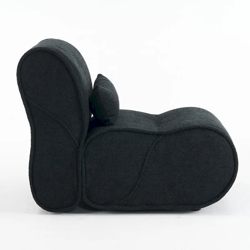 GDFStudio - Fauteuil inclinable intemporel en tissu Amelia avec design ergonomique et oreillers assortis