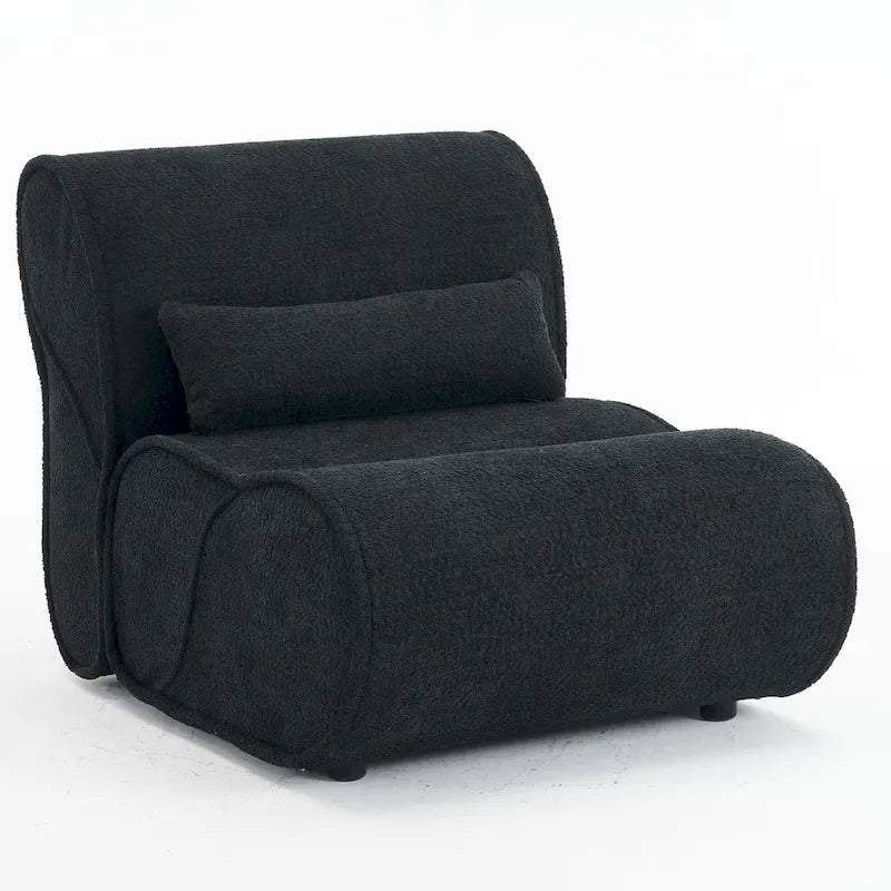 GDFStudio - Fauteuil inclinable intemporel en tissu Amelia avec design ergonomique et oreillers assortis