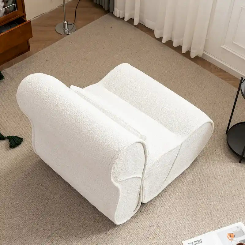 GDFStudio - Fauteuil inclinable intemporel en tissu Amelia avec design ergonomique et oreillers assortis