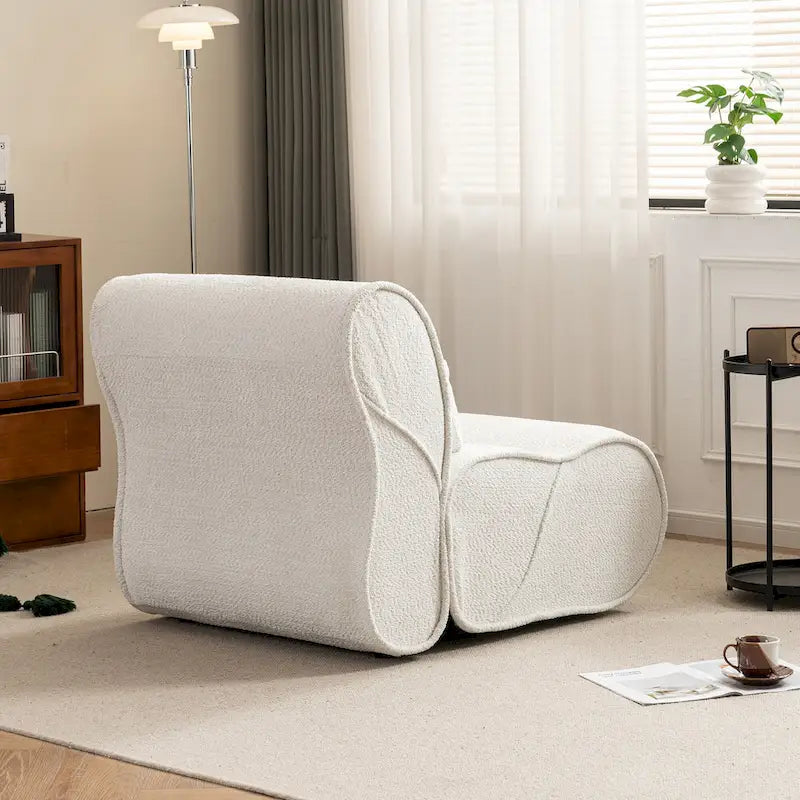 GDFStudio - Fauteuil inclinable intemporel en tissu Amelia avec design ergonomique et oreillers assortis