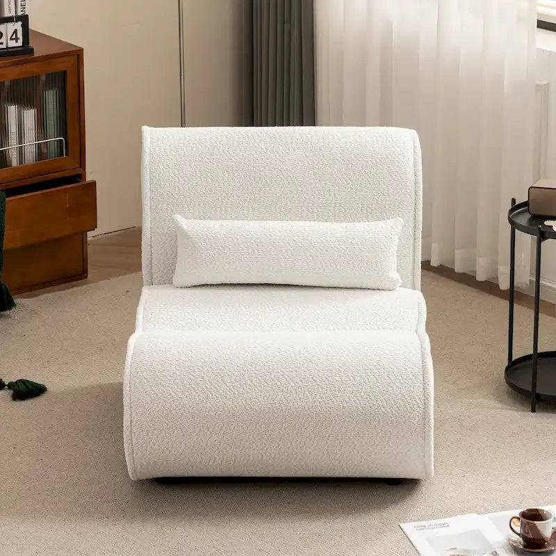 GDFStudio - Fauteuil inclinable intemporel en tissu Amelia avec design ergonomique et oreillers assortis