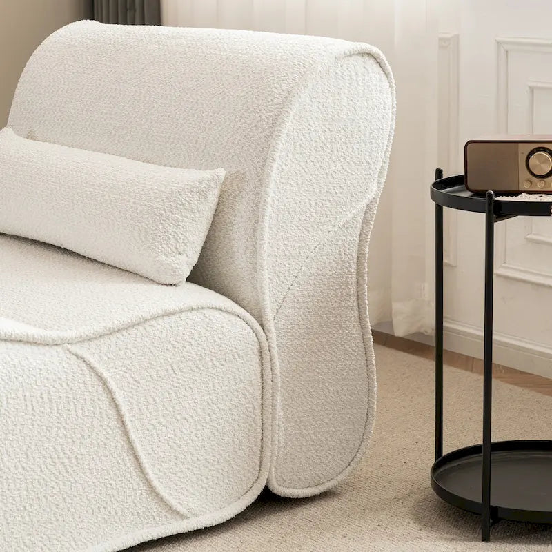 GDFStudio - Fauteuil inclinable intemporel en tissu Amelia avec design ergonomique et oreillers assortis