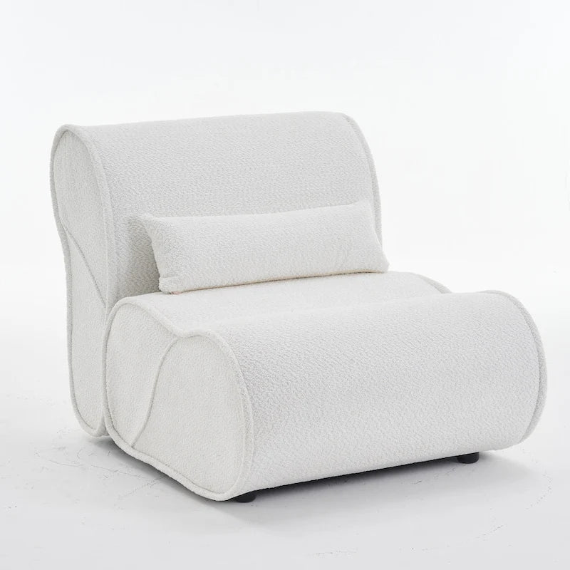 GDFStudio - Fauteuil inclinable intemporel en tissu Amelia avec design ergonomique et oreillers assortis