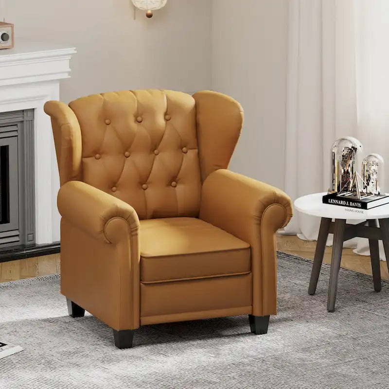 Fauteuil inclinable moderne capitonné à dossier poussoir