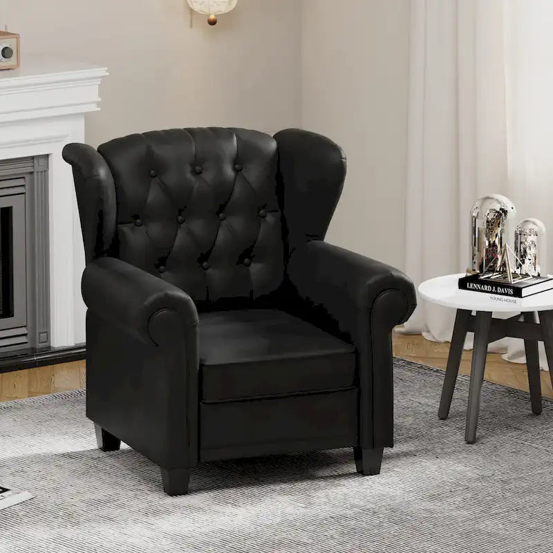 Fauteuil inclinable moderne capitonné à dossier poussoir