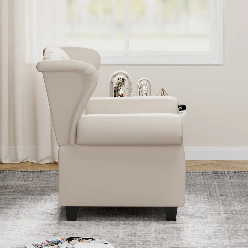 Fauteuil inclinable moderne capitonné à dossier poussoir