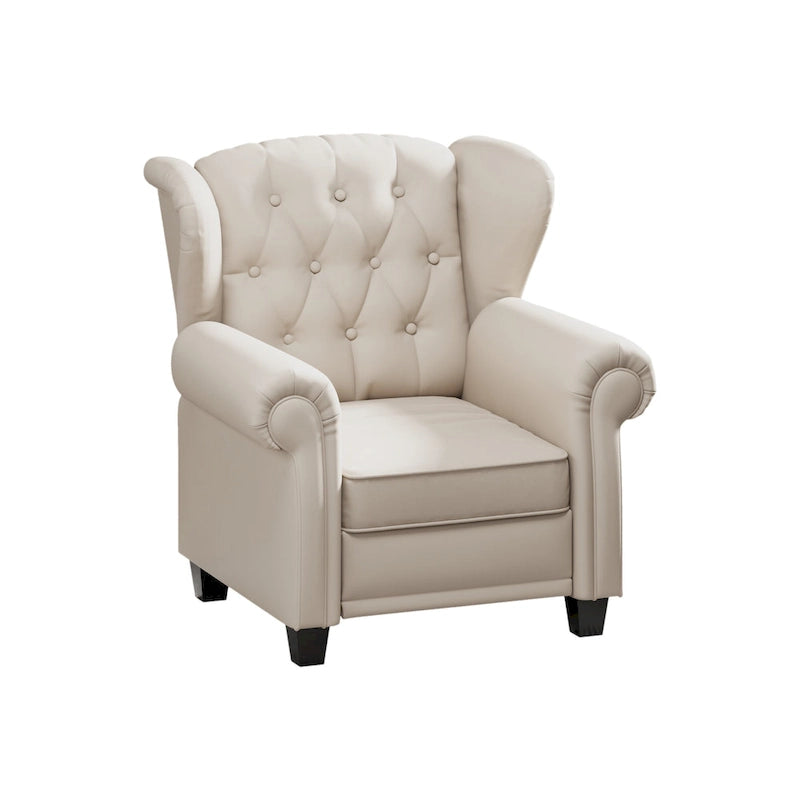 Fauteuil inclinable moderne capitonné à dossier poussoir