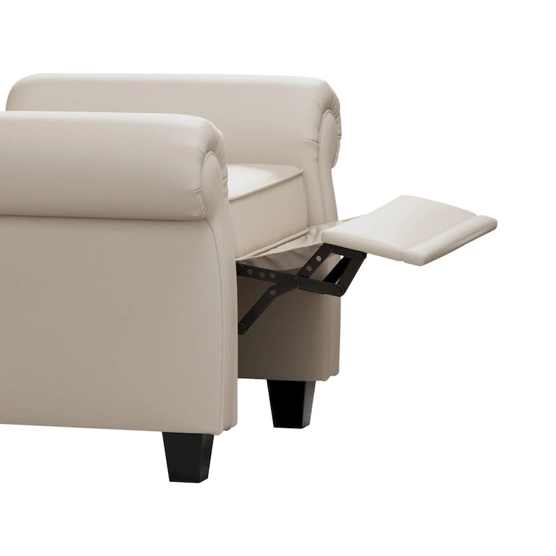 Fauteuil inclinable moderne capitonné à dossier poussoir