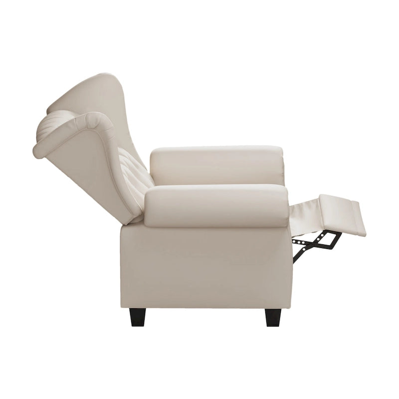 Fauteuil inclinable moderne capitonné à dossier poussoir