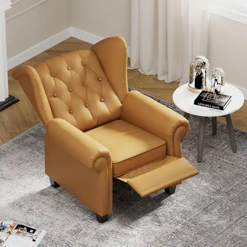 Fauteuil inclinable moderne capitonné à dossier poussoir