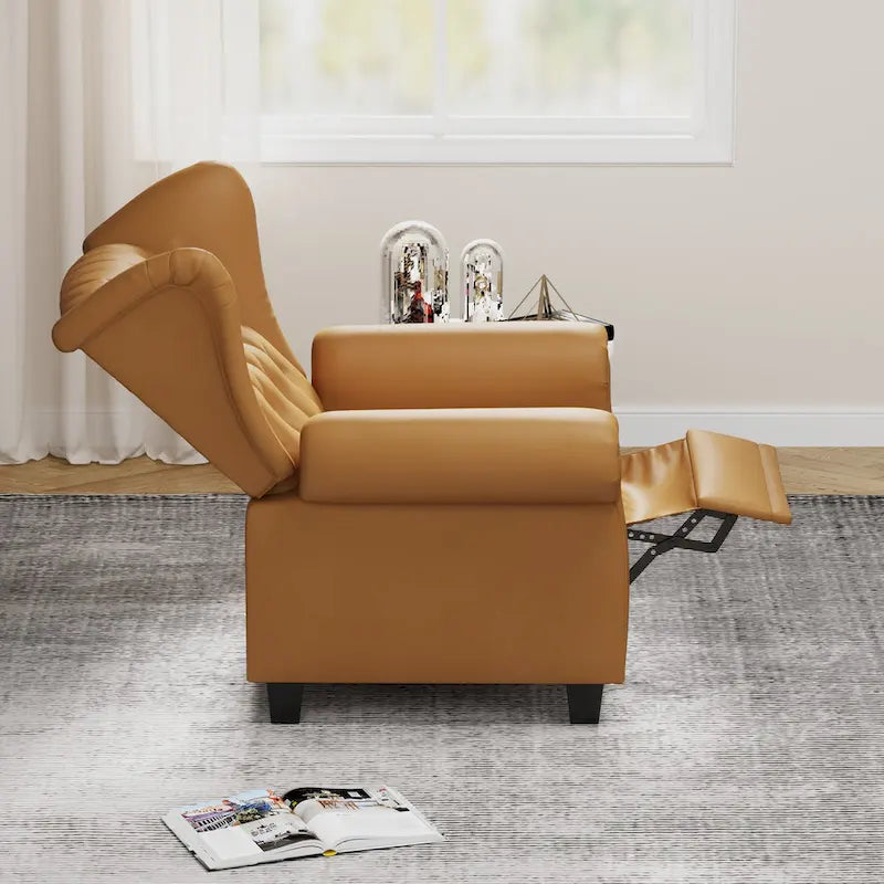 Fauteuil inclinable moderne capitonné à dossier poussoir