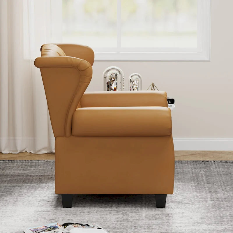 Fauteuil inclinable moderne capitonné à dossier poussoir