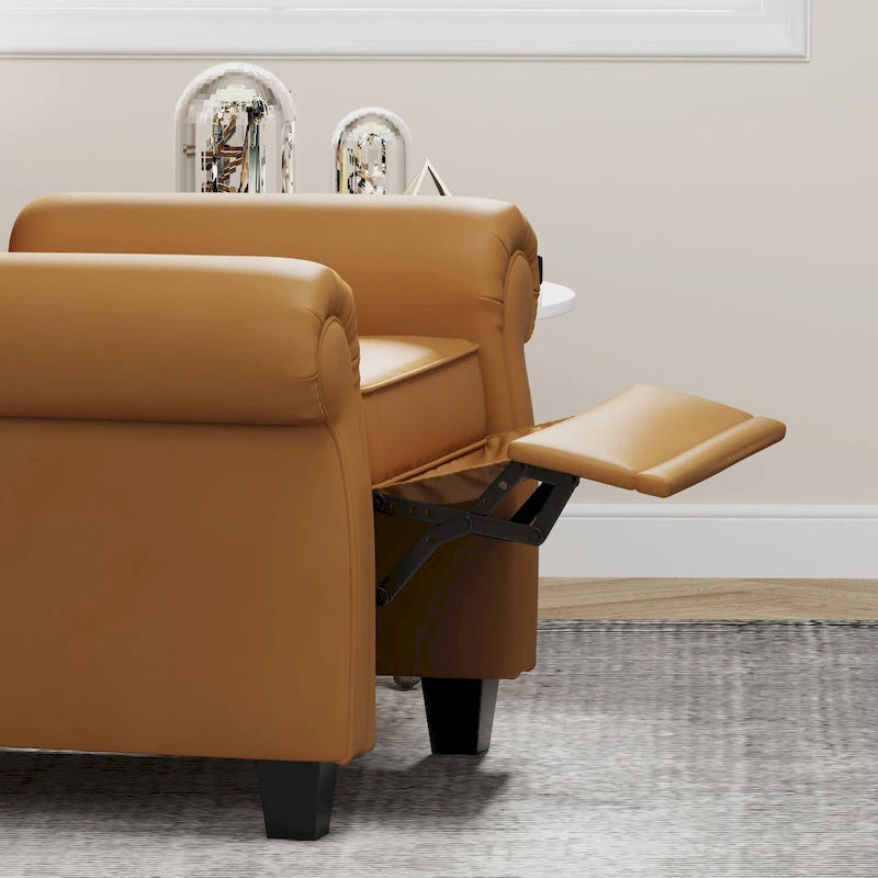 Fauteuil inclinable moderne capitonné à dossier poussoir