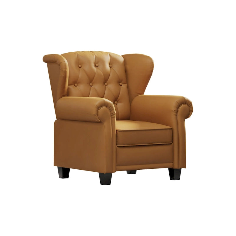 Fauteuil inclinable moderne capitonné à dossier poussoir