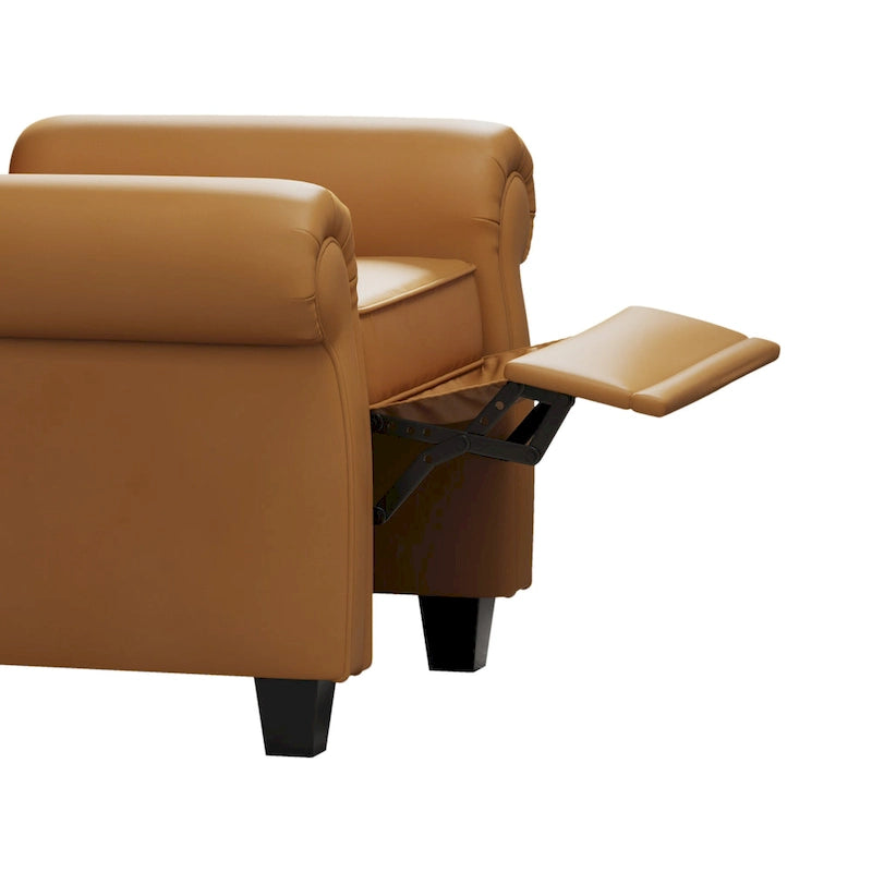 Fauteuil inclinable moderne capitonné à dossier poussoir