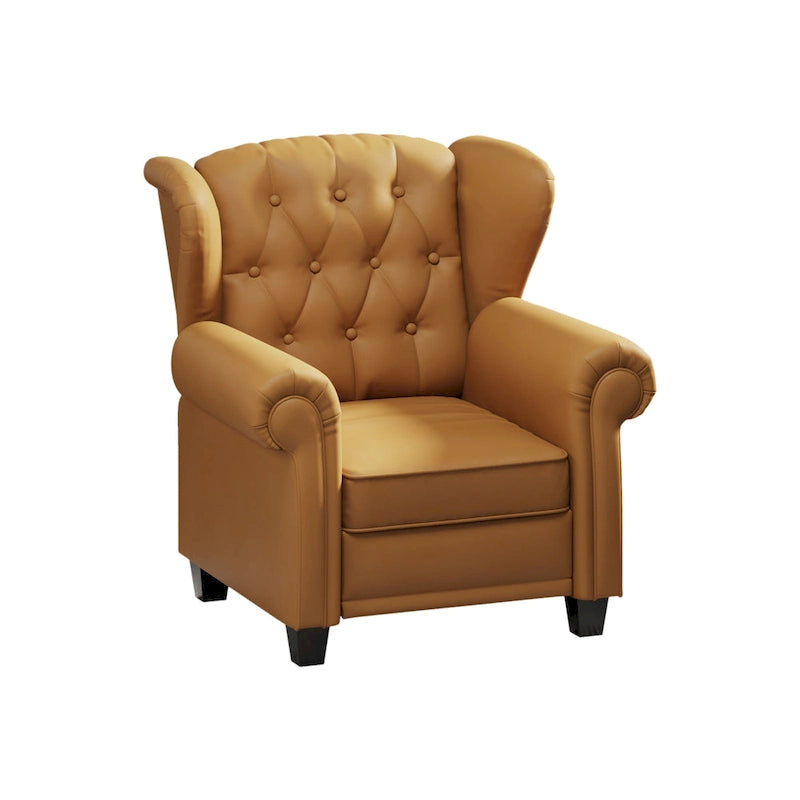 Fauteuil inclinable moderne capitonné à dossier poussoir