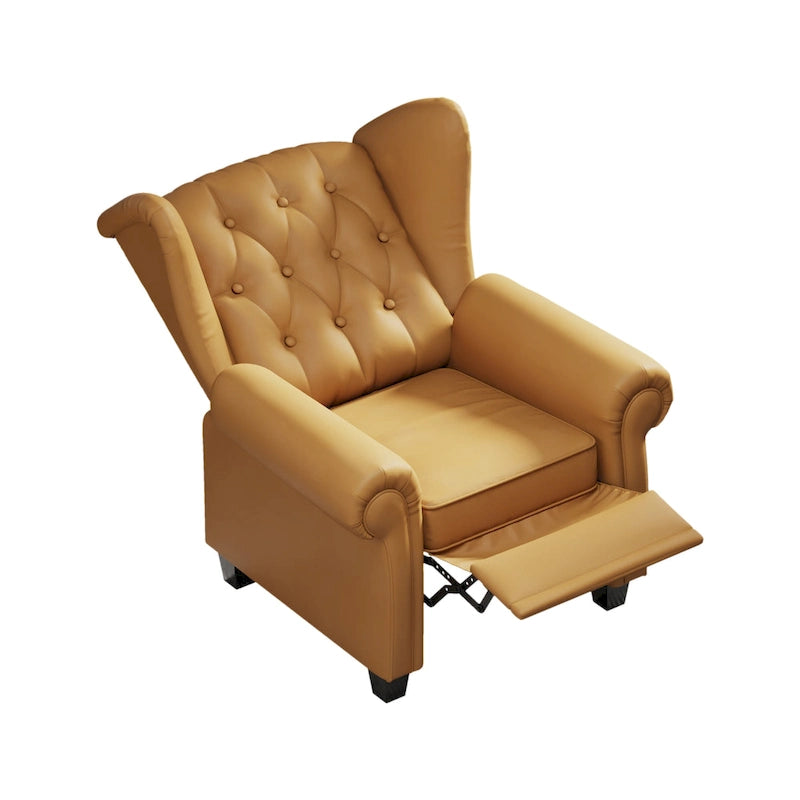 Fauteuil inclinable moderne capitonné à dossier poussoir