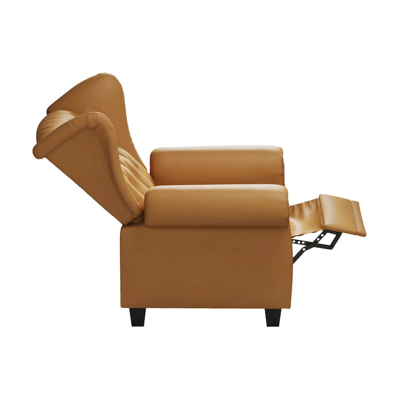 Fauteuil inclinable moderne capitonné à dossier poussoir