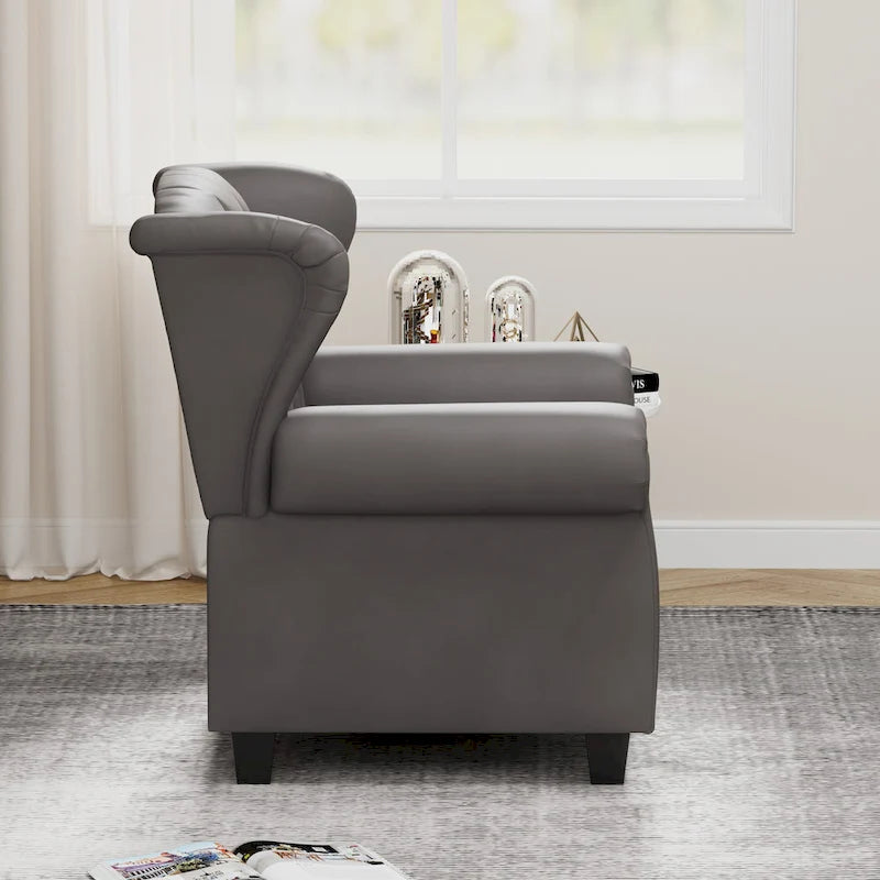 Fauteuil inclinable moderne capitonné à dossier poussoir