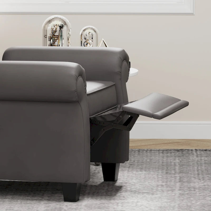 Fauteuil inclinable moderne capitonné à dossier poussoir