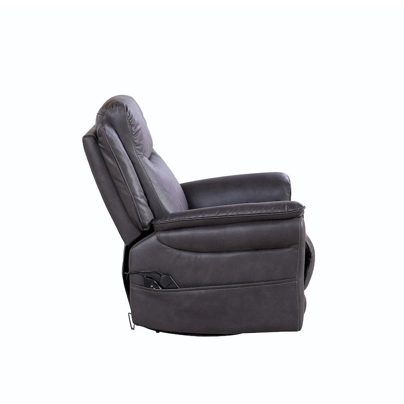 Christopher Knight Home - Fauteuil inclinable pivotant et basculant Harrison Soft Power avec chauffage et massage, accoudoirs rembourrés, pour les espaces de vie