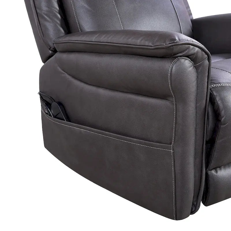 Christopher Knight Home - Fauteuil inclinable pivotant et basculant Harrison Soft Power avec chauffage et massage, accoudoirs rembourrés, pour les espaces de vie