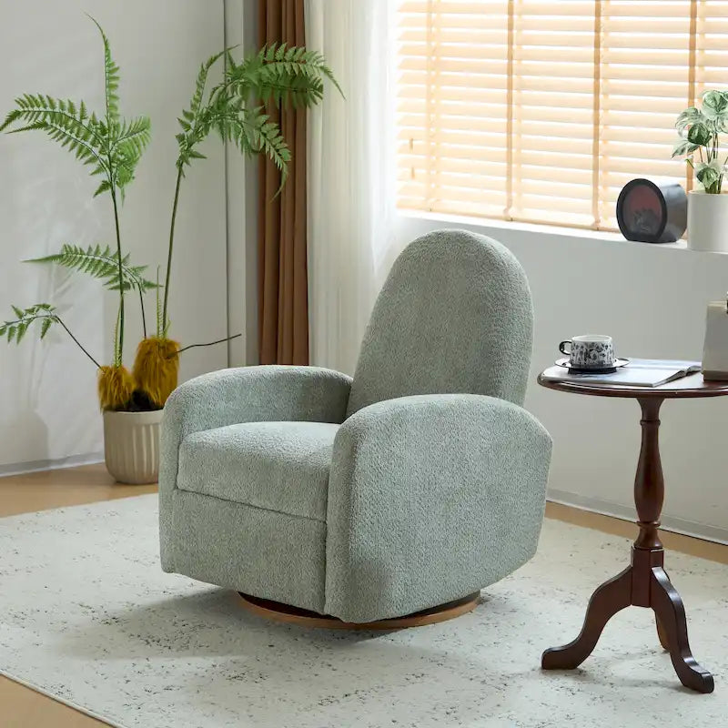 Fauteuil inclinable en bouclette Christopher Knight Home 360 pivotant et planeur