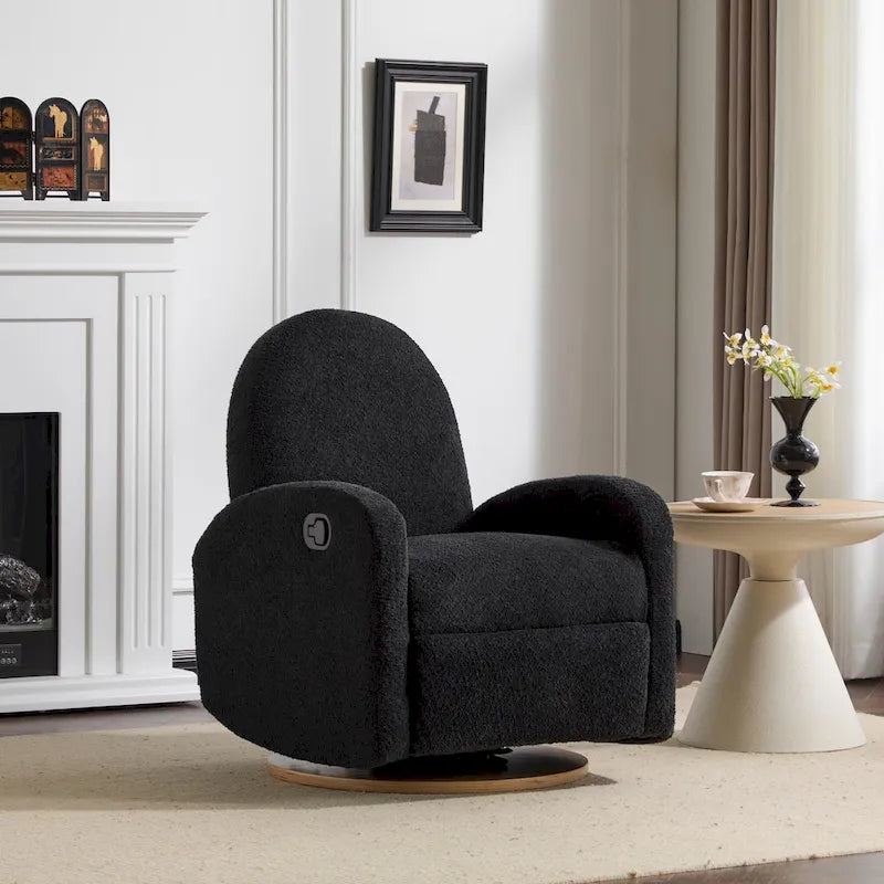 Fauteuil inclinable en bouclette Christopher Knight Home 360 pivotant et planeur