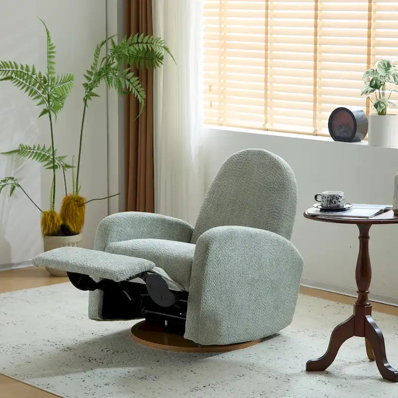 Fauteuil inclinable en bouclette Christopher Knight Home 360 pivotant et planeur