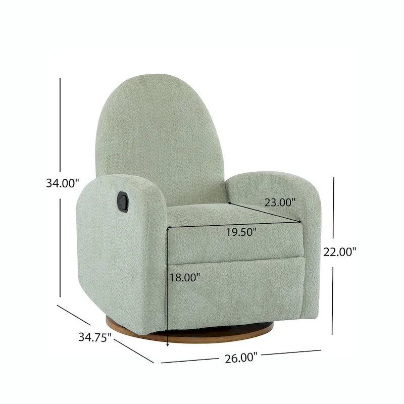 Fauteuil inclinable en bouclette Christopher Knight Home 360 pivotant et planeur