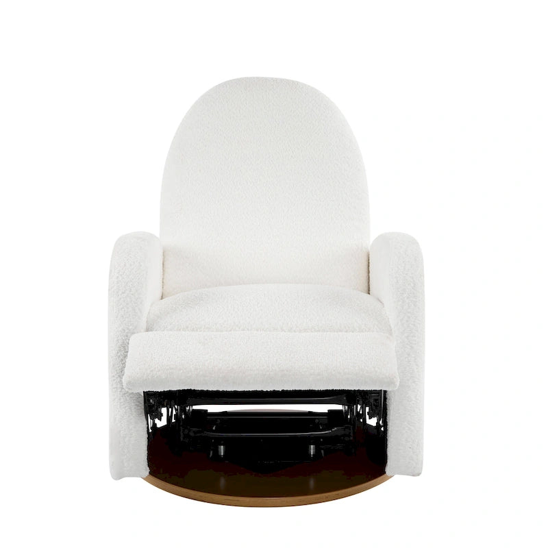 Fauteuil inclinable en bouclette Christopher Knight Home 360 pivotant et planeur