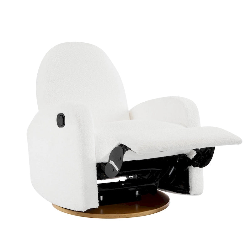Fauteuil inclinable en bouclette Christopher Knight Home 360 pivotant et planeur