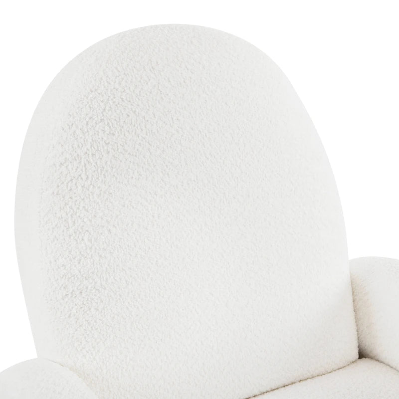 Fauteuil inclinable en bouclette Christopher Knight Home 360 pivotant et planeur