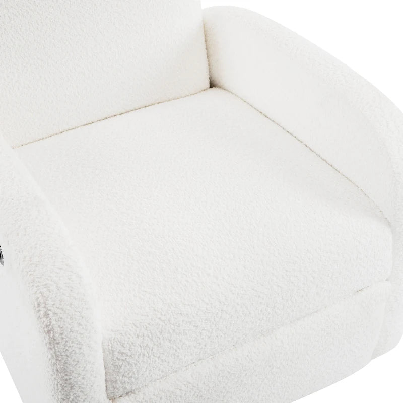 Fauteuil inclinable en bouclette Christopher Knight Home 360 pivotant et planeur