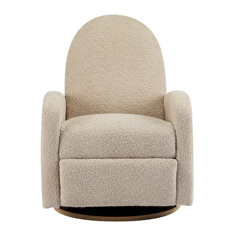 Fauteuil inclinable en bouclette Christopher Knight Home 360 pivotant et planeur