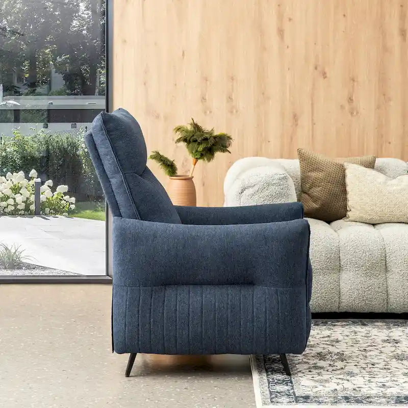 Glitzhome Fauteuil inclinable 41H en tissu avec dossier segmenté ergonomique