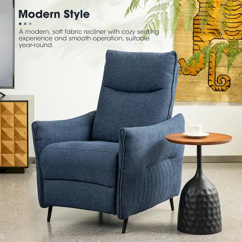 Glitzhome Fauteuil inclinable 41H en tissu avec dossier segmenté ergonomique