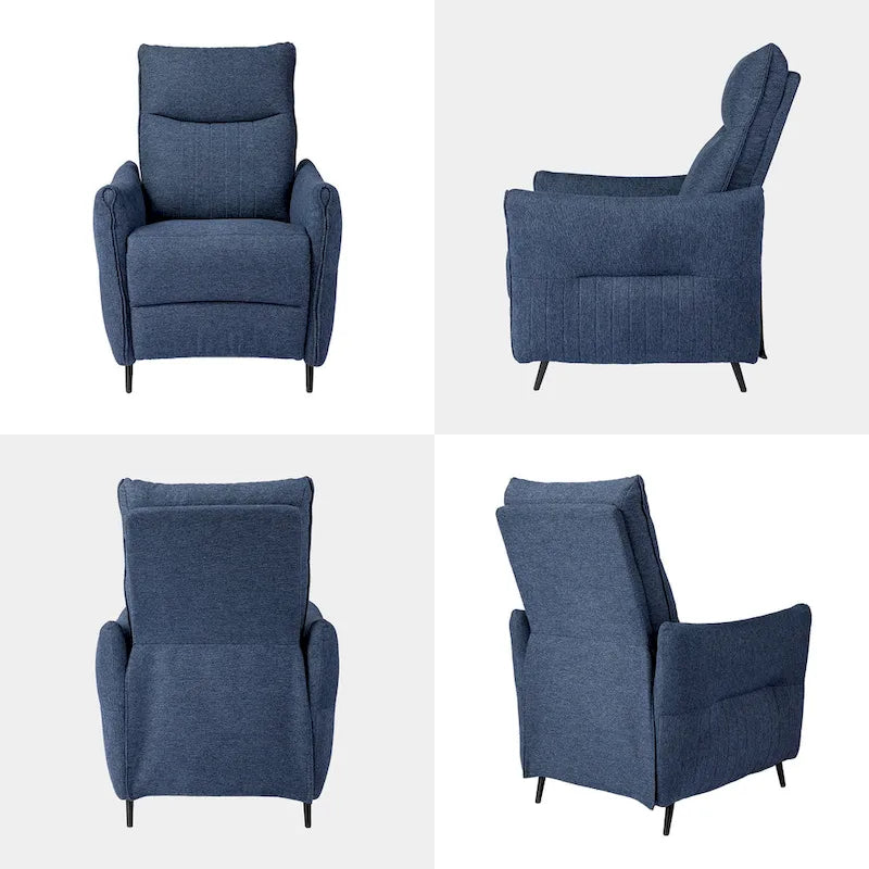 Glitzhome Fauteuil inclinable 41H en tissu avec dossier segmenté ergonomique