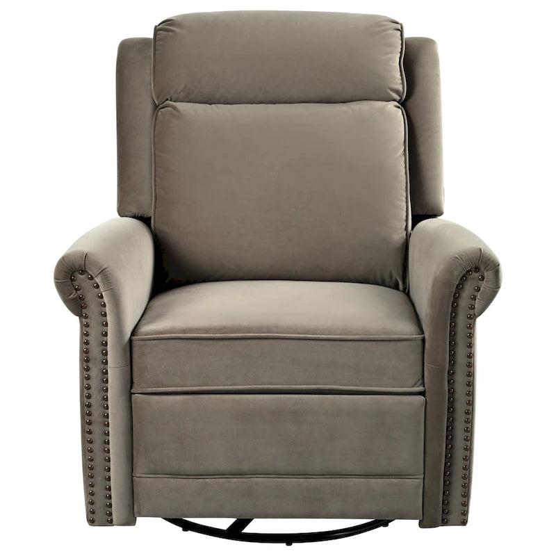 Fauteuil inclinable pivotant moderne en velours Marloo par Christopher Knight Home