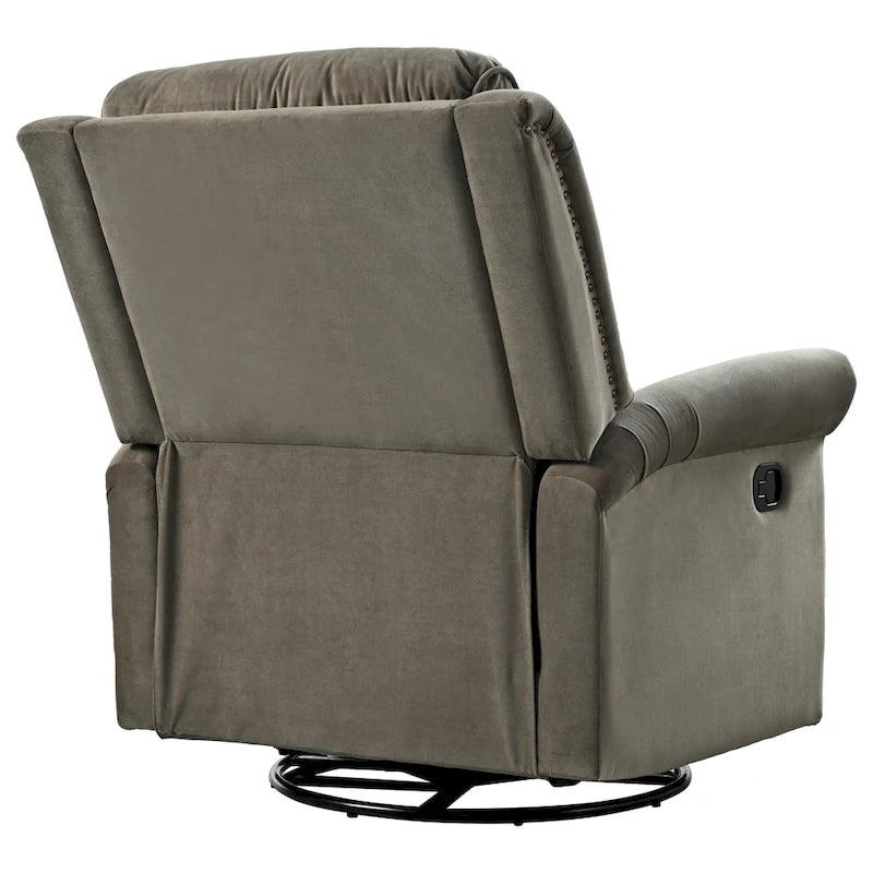 Fauteuil inclinable pivotant moderne en velours Marloo par Christopher Knight Home